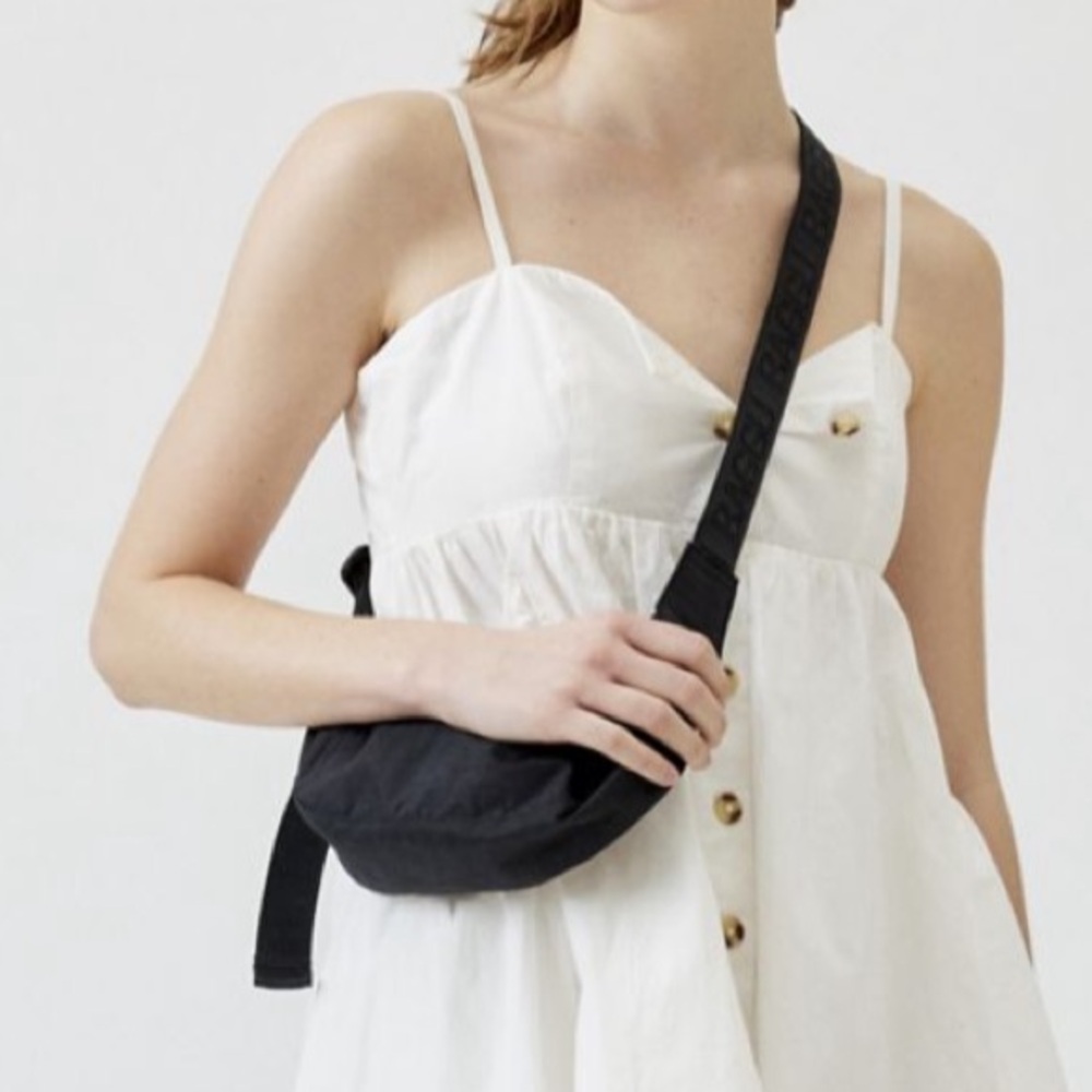 Black baggu nylon mini crescent bag